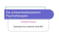 Achsamkeitsbasierte Psychotherapien, Christoph ... - Murg Stiftung
