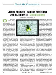 Coating Adhesion Testing in Accordance with ASTM D4541 Sticky ...