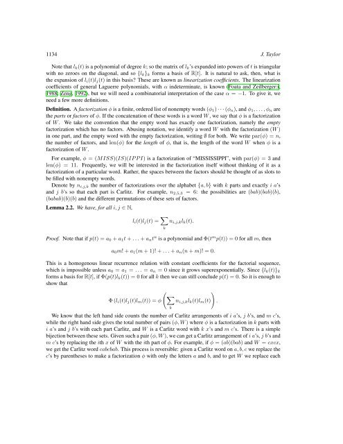 Counting words with Laguerre polynomials - liafa