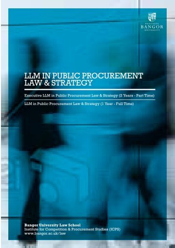 LLM in PubLic ProcureMent Law & Strategy - The Procurement ...