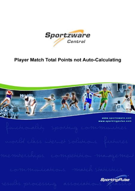 Sportzware Central 5 - PulseTec Solutions Support