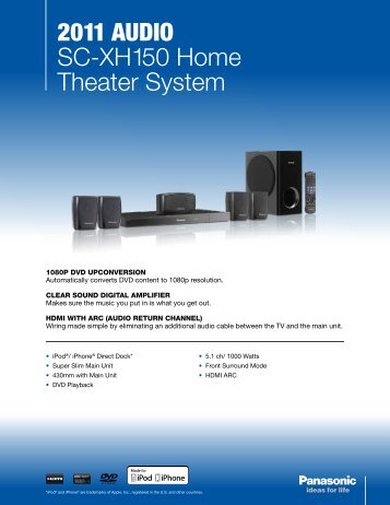 2011 AudiO SC-XH150 Home Theater System - static.highspeedb...