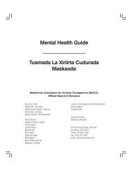 English/Somali Mental Health Guide - Multiple Choices