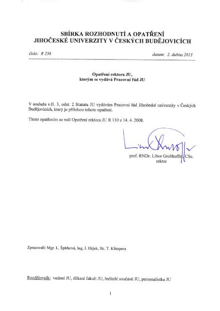 Opata Ena Rektora Ju Ktera M Se Vyda Va Pracovna A A