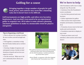 to download the golf tournament fundraiser brochure. - CdLS