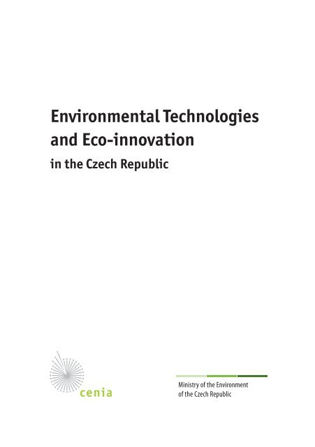 Environmental Technologies and Eco-innovation in the Czech ...