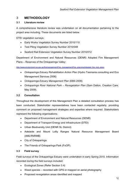 Seaford Rail Vegetation Management Plan - Communitywebs.org