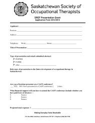 SREF Presentation Application form