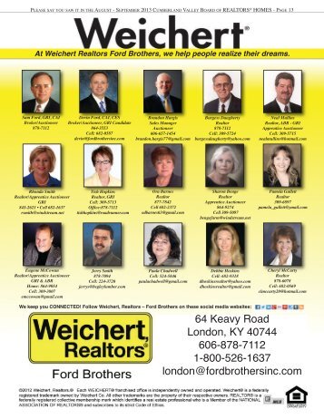 Weichert Realtors Ford Brothers - Youngspublishing.com