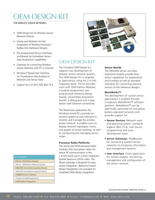 Crossbow 2007 Wireless Product Catalog