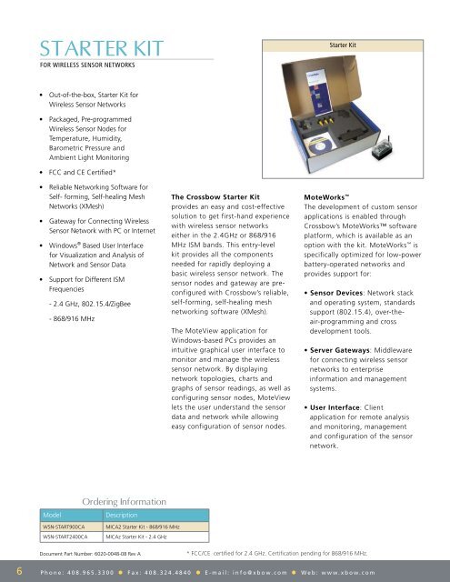 Crossbow 2007 Wireless Product Catalog