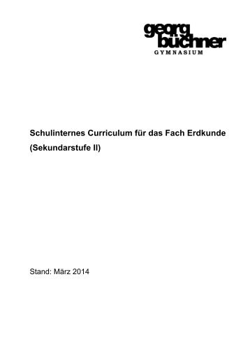 LEHRPLAN ERDKUNDE FÜR DIE JAHRGANGSSTUFE 11/EF