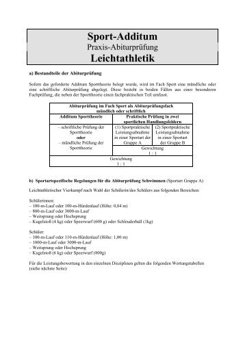 Abiturprüfungen Praxis-Leichtathletik - Gymnasium Bad Königshofen