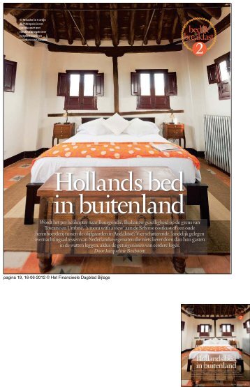 Het Financieele Dagblad / Hollands bed in buitenland - Cortijo del ...