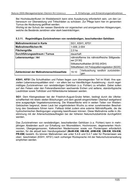 Managementplan fÃ¼r das Natura 2000-Gebiet ... - Hotzenwald LIFE