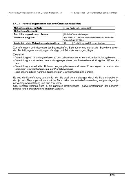 Managementplan fÃ¼r das Natura 2000-Gebiet ... - Hotzenwald LIFE