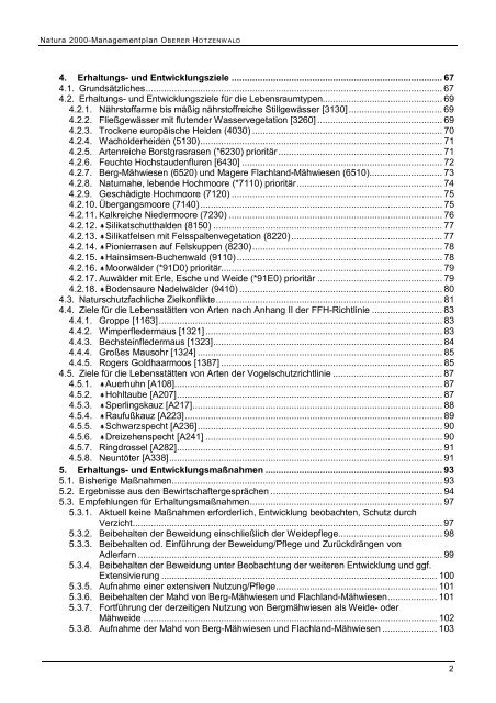 Managementplan fÃ¼r das Natura 2000-Gebiet ... - Hotzenwald LIFE