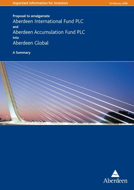 Aberdeen International Fund PLC Aberdeen Accumulation Fund ...