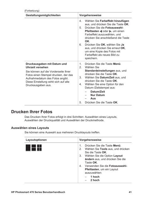 Benutzerhandbuch HP Photosmart 470 Series - Hewlett Packard