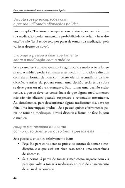 Guia para cuidadores de pessoas com transtorno bipolar - IPq