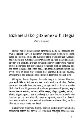 Bizkaierazko gitxieneko hiztegia - Mendebalde