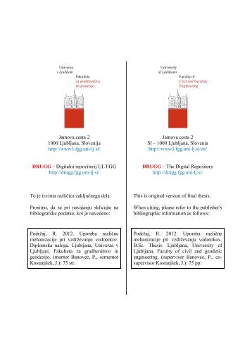 Prenos (6Mb) - Digitalni repozitorij UL FGG - Univerza v Ljubljani