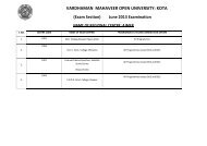 detailed chart of examination centres and name of ... - VMOU, Kota