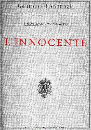 "L'innocente" di Gabriele D'Annunzio - Altervista