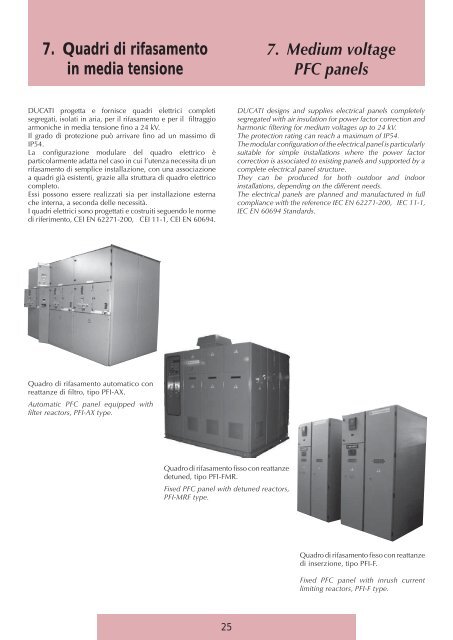 condensatori sistemi e filtri mt e at rifasamento industriale capacitors ...
