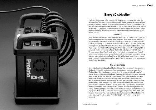 Profoto Pro-D4 user guide - Specular