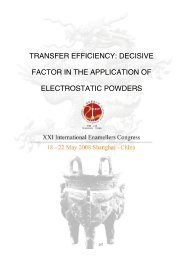 transfer efficiency - IEI, International Enamellers Institute