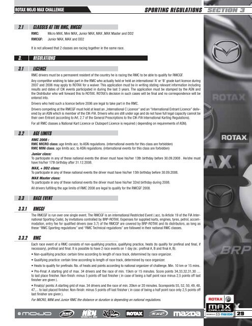 technical regulations - Red Line Oil Karting Championships