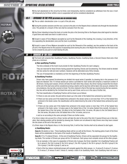 technical regulations - Red Line Oil Karting Championships