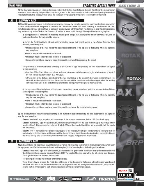 technical regulations - Red Line Oil Karting Championships