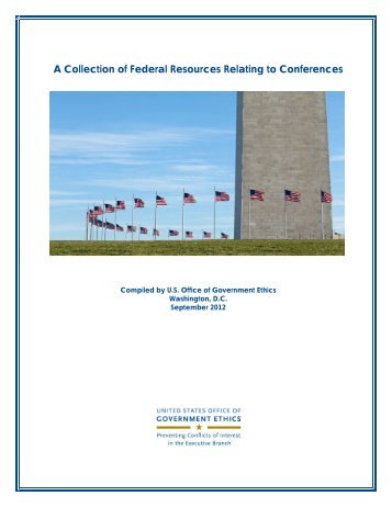 A Collection of Federal Resources Relating to Conferences (2012)