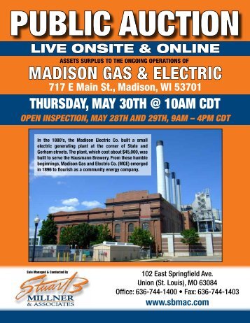 MadISon GaS & ElEctrIc - Stuart B. Millner & Associates