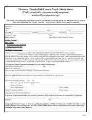 Diocese of Orlando Adult Consent Form & Liability Waiver - Igenti