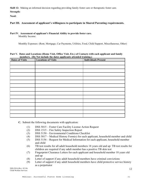 Successful Foster Home Licensing in NC - Training Matters