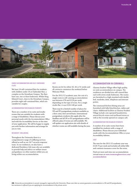 Postgraduate Prospectus 2012 University of E xeter