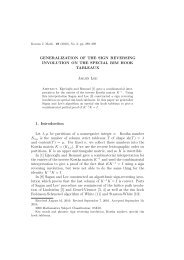 generalization of the sign reversing involution on the special rim ...