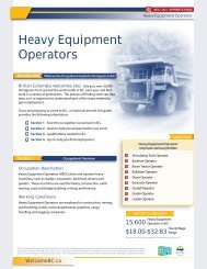 Heavy Equipment Operators - WelcomeBC