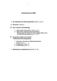 Arbeitsbericht 2006 - Erziehungsberatung im Bistum Aachen