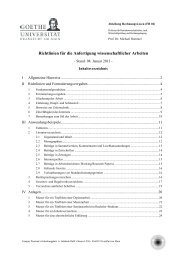 Formvorschriften - Rechnungswesen - Goethe-UniversitÃ¤t