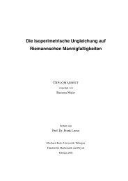 Die isoperimetrische Ungleichung auf ... - Universität Tübingen