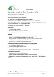 Examination questions: Basic Elements of Safety - VCA Nederland