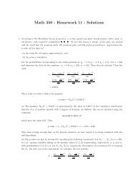 Math 350 - Homework 11 - Solutions