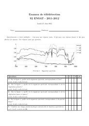 Examen de tÃ©lÃ©dÃ©tection S2 ENSAT - 2011-2012 - Mathieu Fauvel