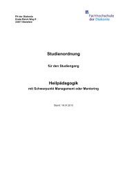 Studienordnung - Fachhochschule der Diakonie gGmbH