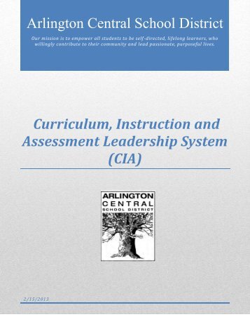 Curriculum, Instruction and Assessment Leadership System (CIA)