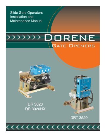 Download Installation Manual - Dorene Gate Openers